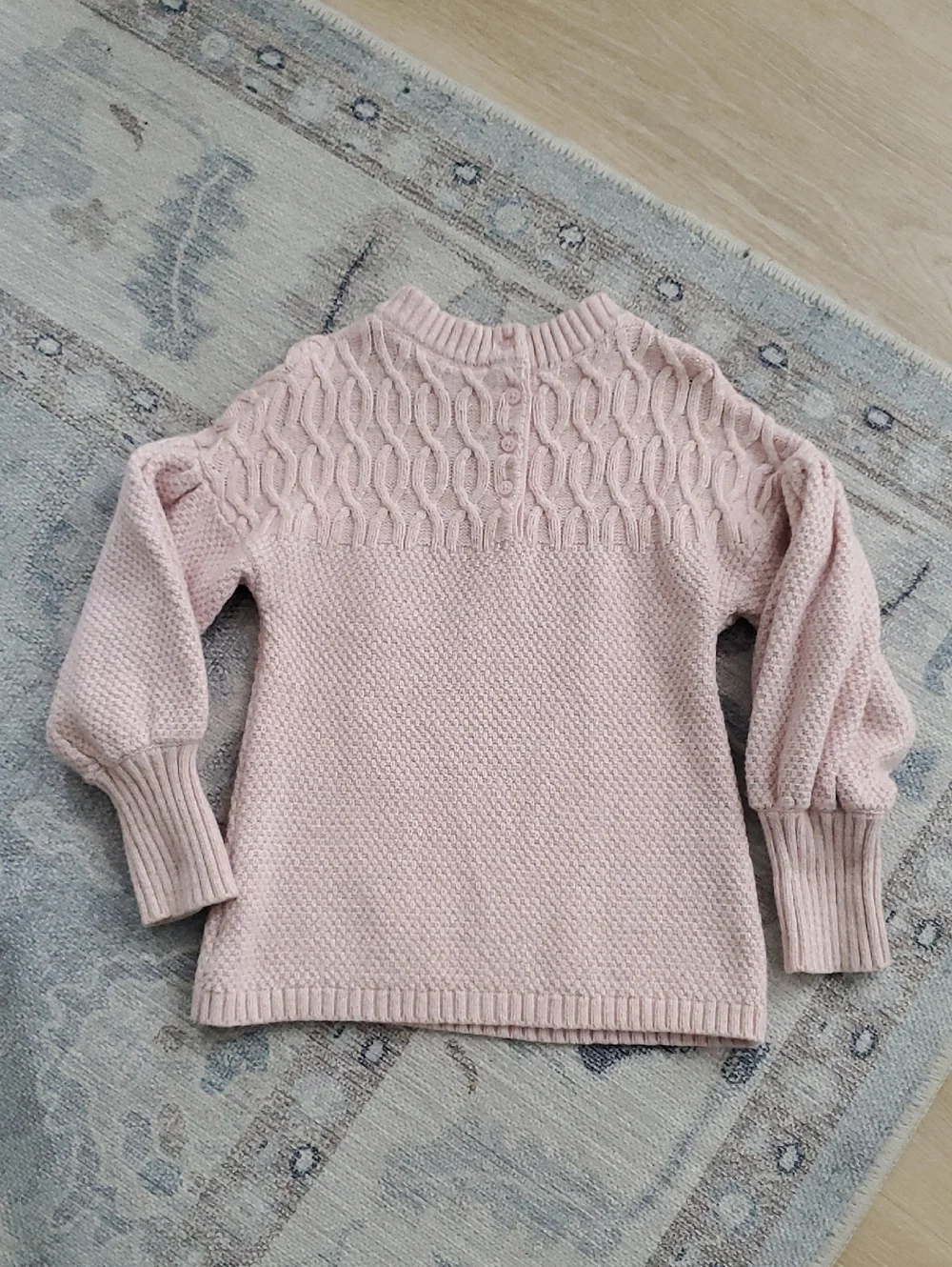 Janie and Jack Girls Textured Tunic Sweater Tea Party Pink Metallic Sz6